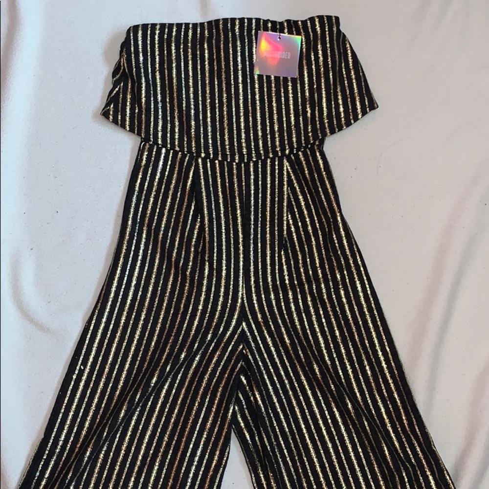 Missguided strapless jumpsuit